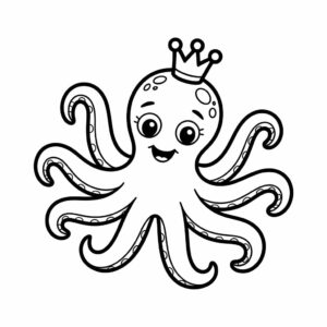 kleurplaat van octopus