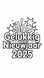 kleurplaat vuurwerk nieuwjaar