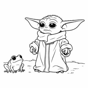 kleurplaten baby yoda
