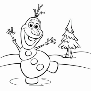ausmalbilder olaf schneemann