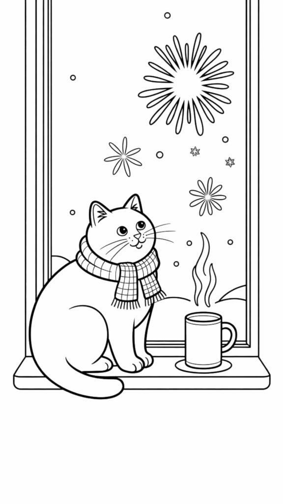 desenhos para colorir de feliz ano novo