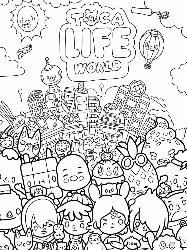 kleurplaten poppetjes toca