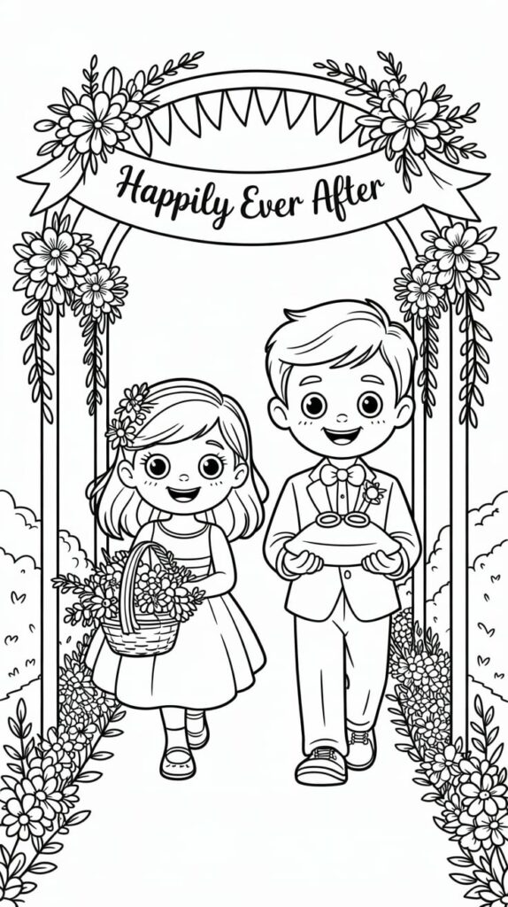 kleurplaten trouwen uitprinten