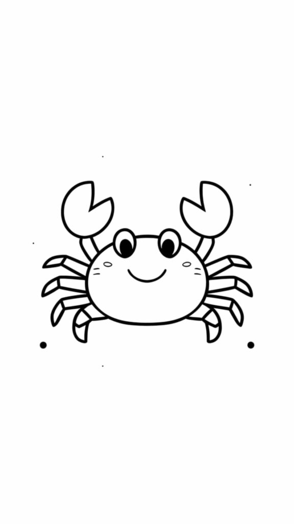 krab tekenen makkelijk