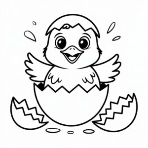 kuiken in ei tekenen