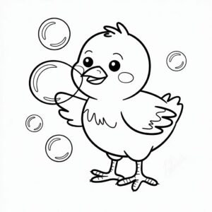 kuiken tekenen in stappen