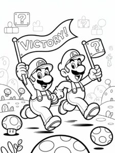 mario and luigi coloring book