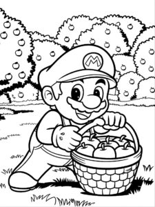 mario bros coloring book