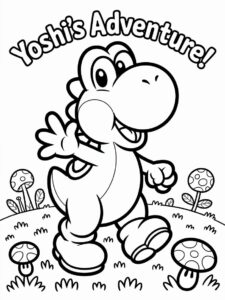 mario characters coloring sheet