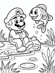 mario characters coloring sheets