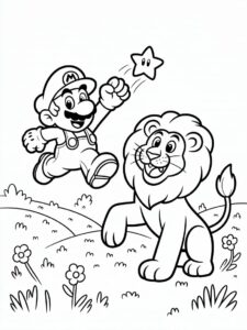 mario color book