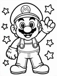 mario coloring sheet free