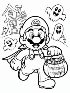 mario coloring sheet printable