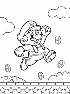 mario coloring sheets free printable
