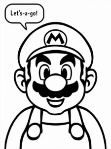 mario printable coloring sheets