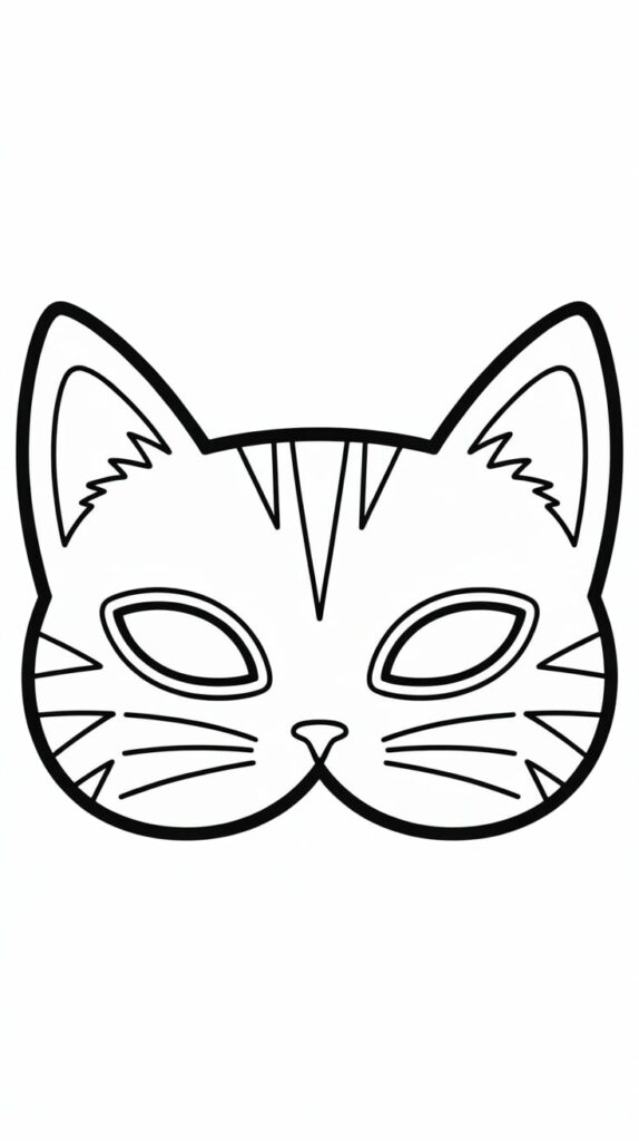 masker carnaval kleurplaat