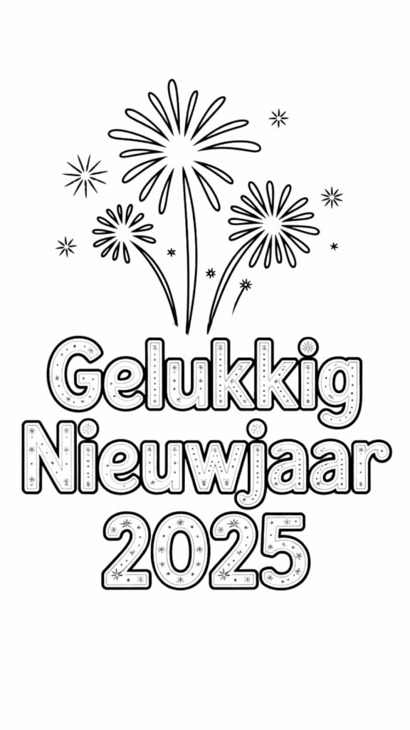 imagens de ano novo para colorir