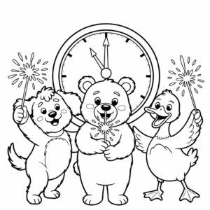 nieuwjaars kleurplaat