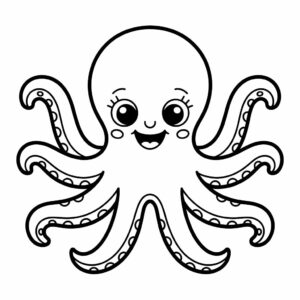 octopus kleurplaat