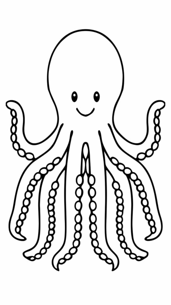 octopus tekenen makkelijk