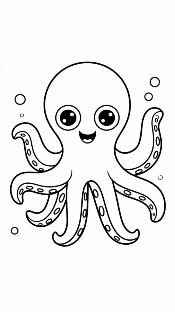 octopus tekenen schattig