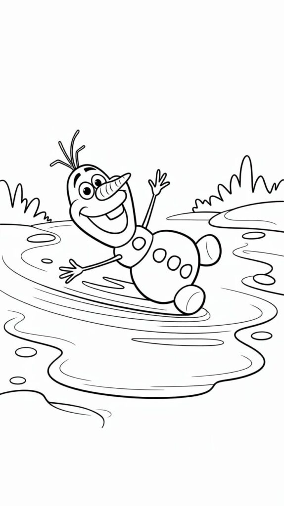 malvorlagen olaf der schneemann