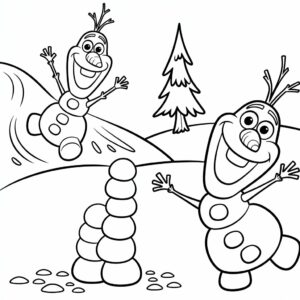 ausmalbilder eiskönigin olaf