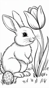 paashaas kleurplaat peuters