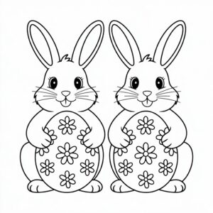 desenho para colorir do coelhinho da páscoa