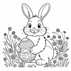 paashaas tekening kleur