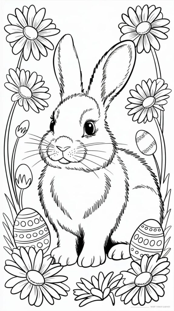 coelhinha da páscoa colorir