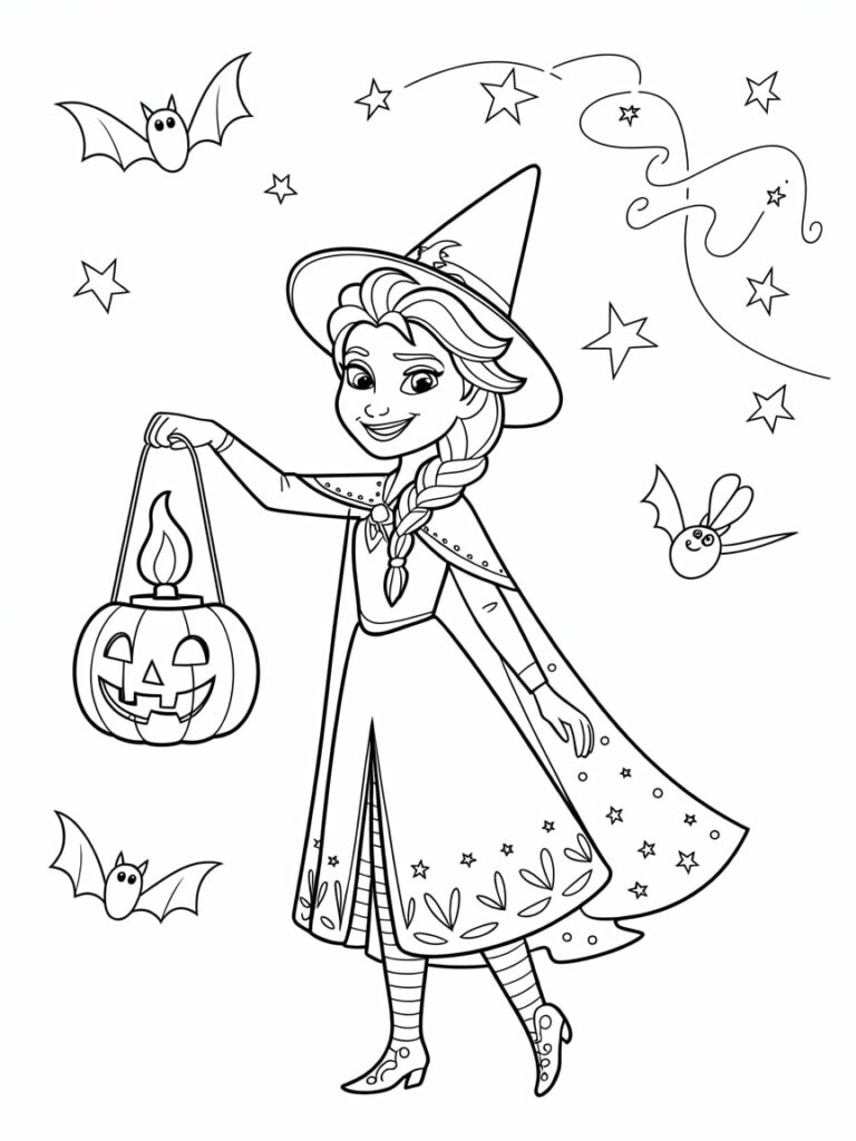 printable elsa coloring sheet