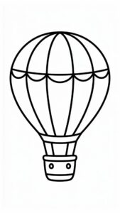 ausmalbilder heissluftballon
