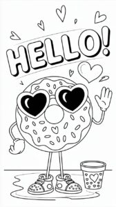 schattige donut tekenen