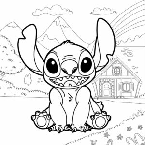stitch christmas coloring sheet