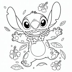 stitch coloring sheets free