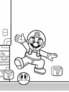 super mario bros coloring sheet