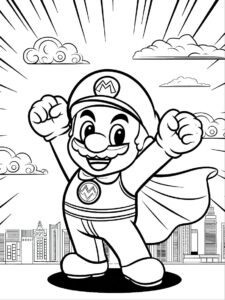 super mario bros coloring sheets