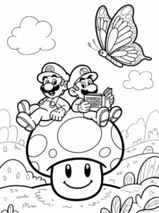 super mario brothers coloring sheets