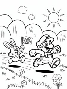 super mario color book