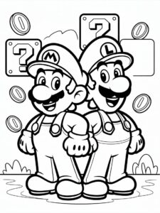 super mario coloring sheets