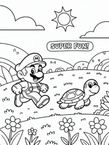 super mario coloring sheets free printable