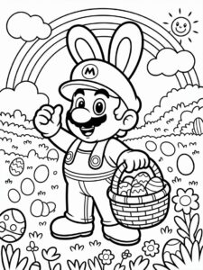 super mario coloring sheets printable