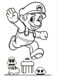 super mario galaxy coloring sheets