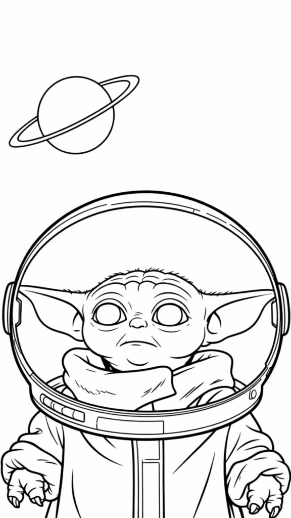 printable baby yoda coloring pages