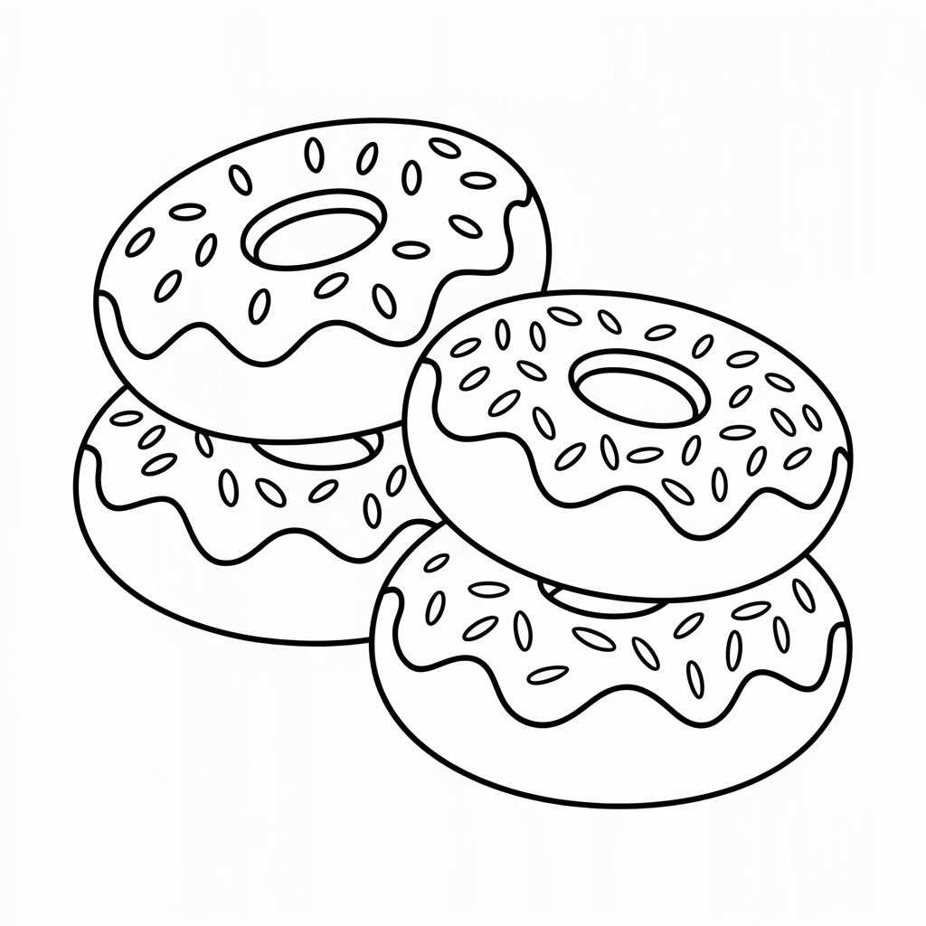 dessin donut kawaii
