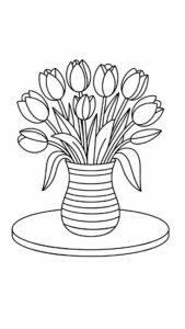 disegni tulipano da colorare