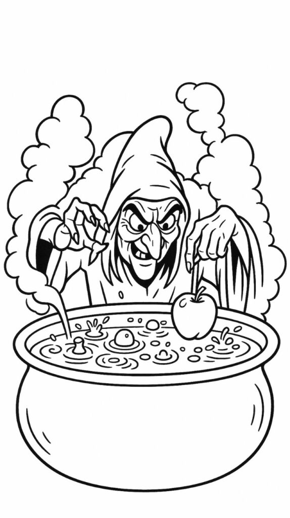 adult witch coloring pages