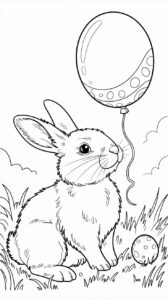 tekening paashaas kleurplaat