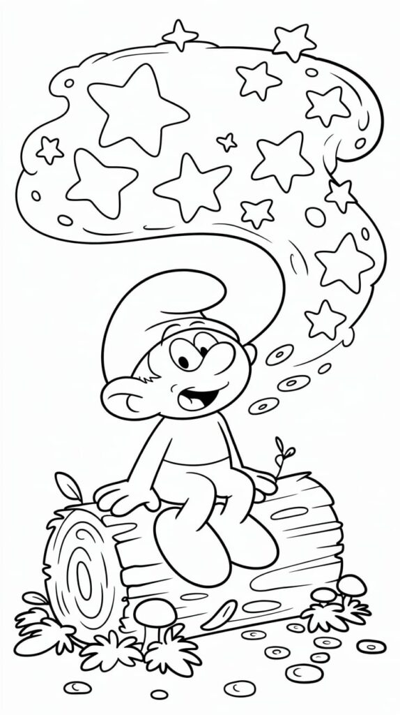 tekening smurf